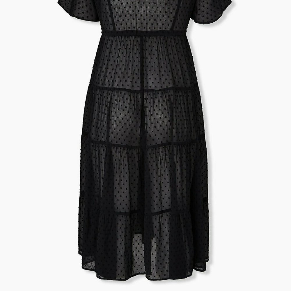 Torrid 3X Kimono Duster Top Black Tiered Sheer - Picture 3 of 7